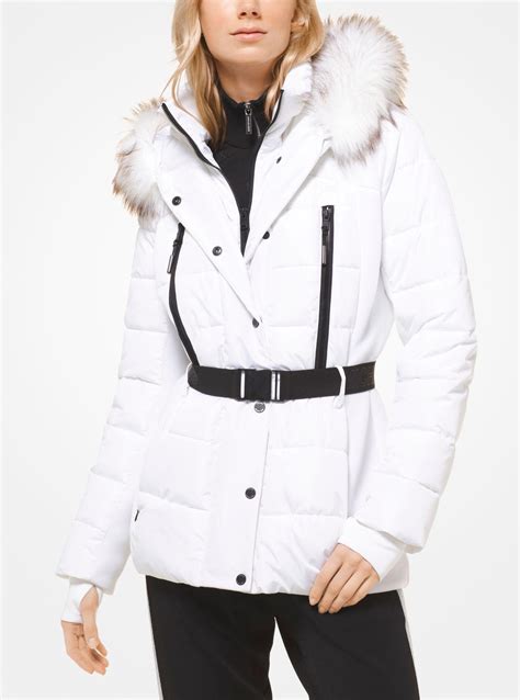 michael kors puffer jacket white|michael kors puffer jacket sale.